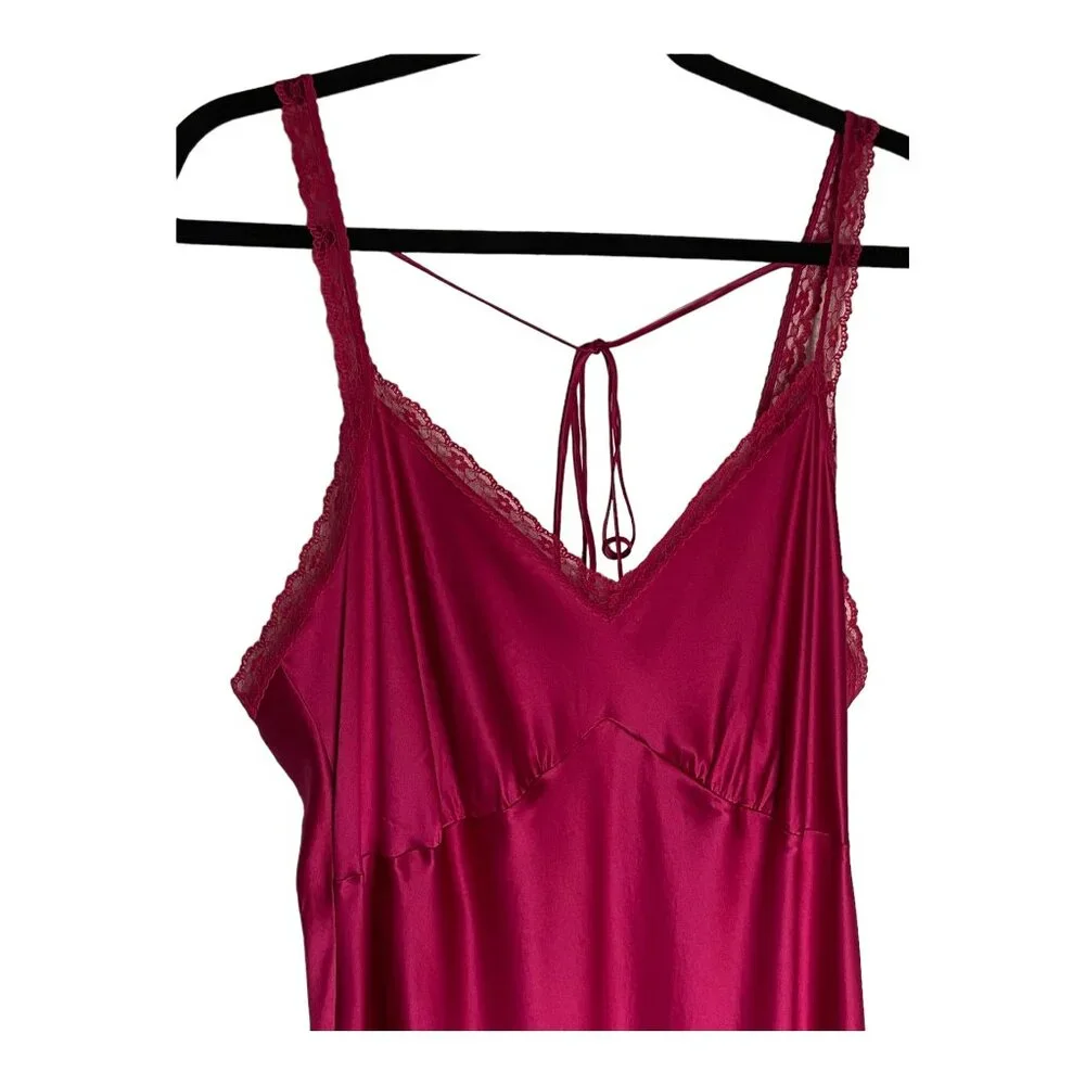 NWT Reformation Meadowlark Silk Slip Pink Dress-sz 12 - Picture 9 of 10